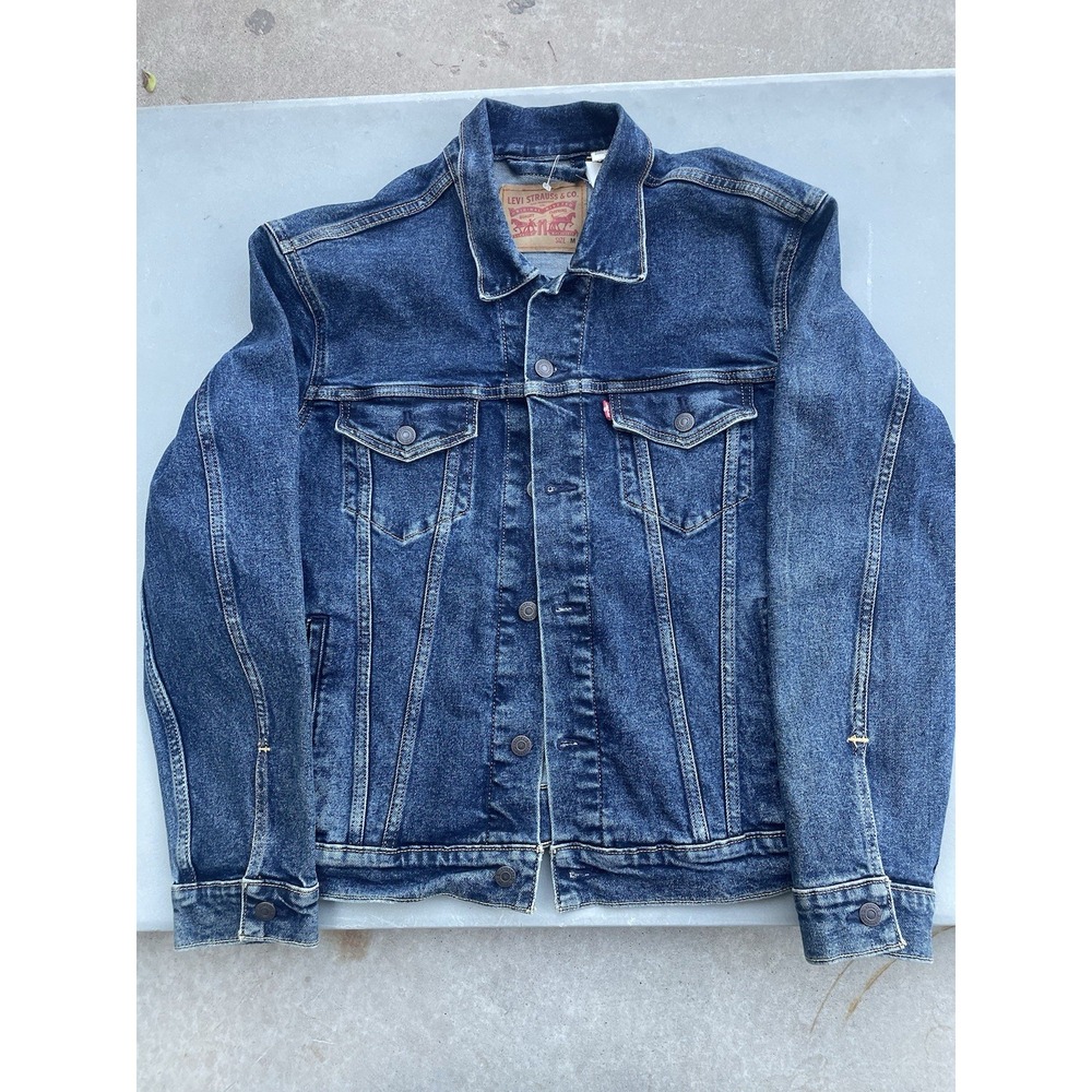 Levi's Men's Blue Denim Classic Trucker Jean Jacket Medium Standard